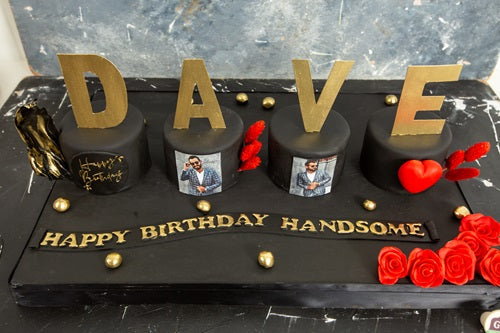Men's Birthday Initial Cake