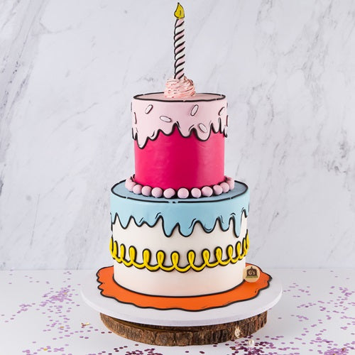 Comic Birthday Cake