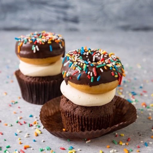Confetti Chocolate Doughnut Cupcake