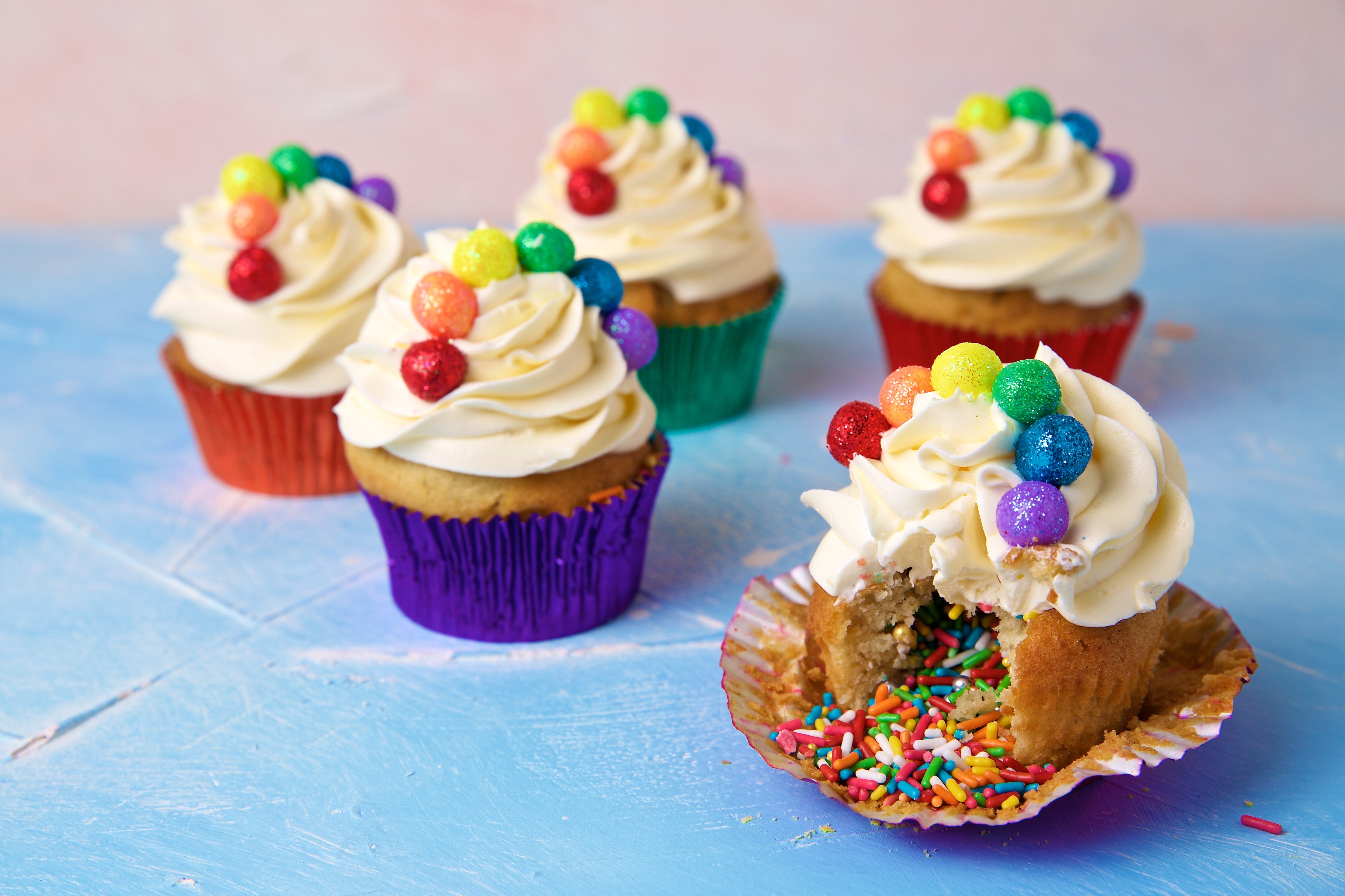 Pinata Cupcakes