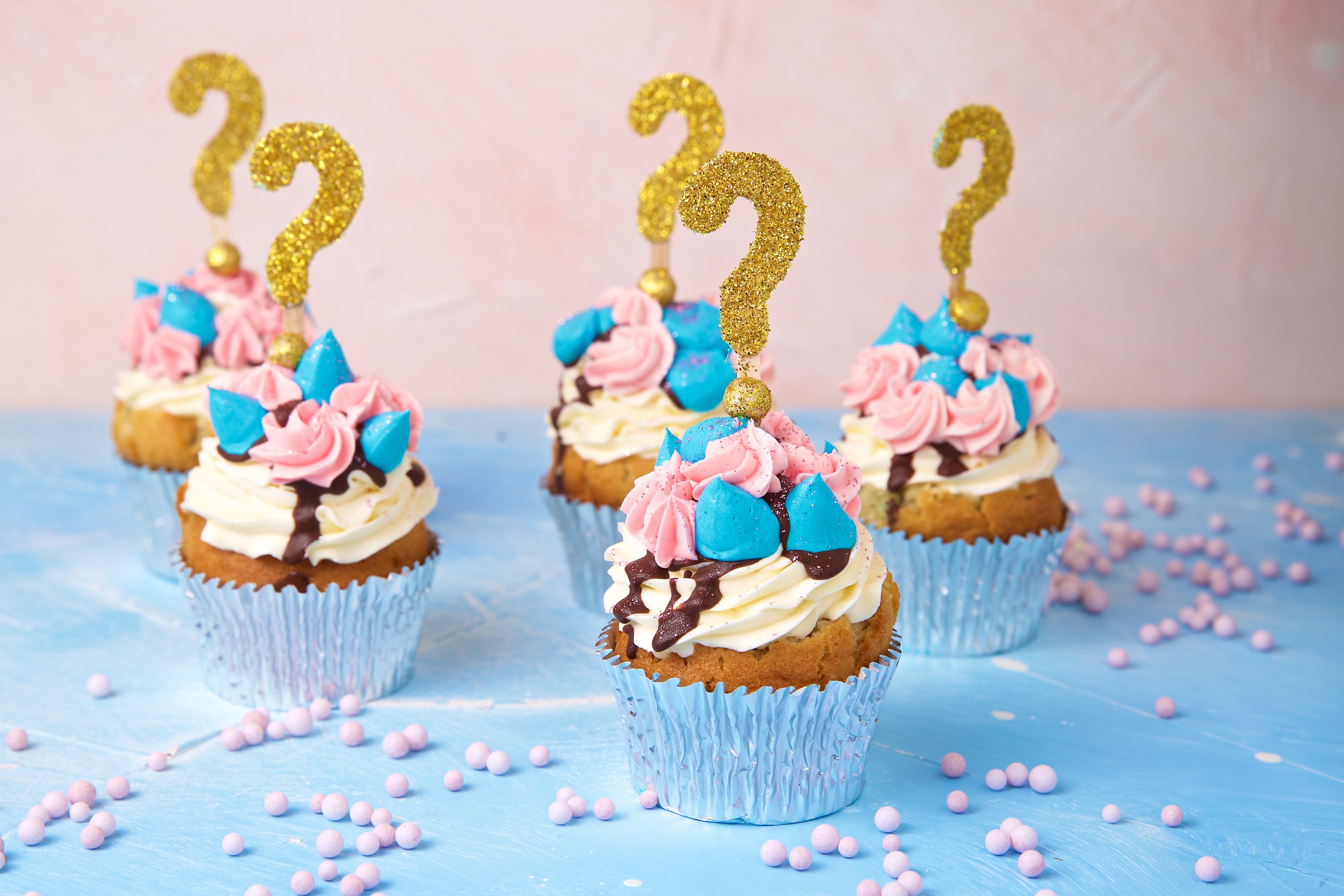 Question Mark Boy or Girl Cupcake