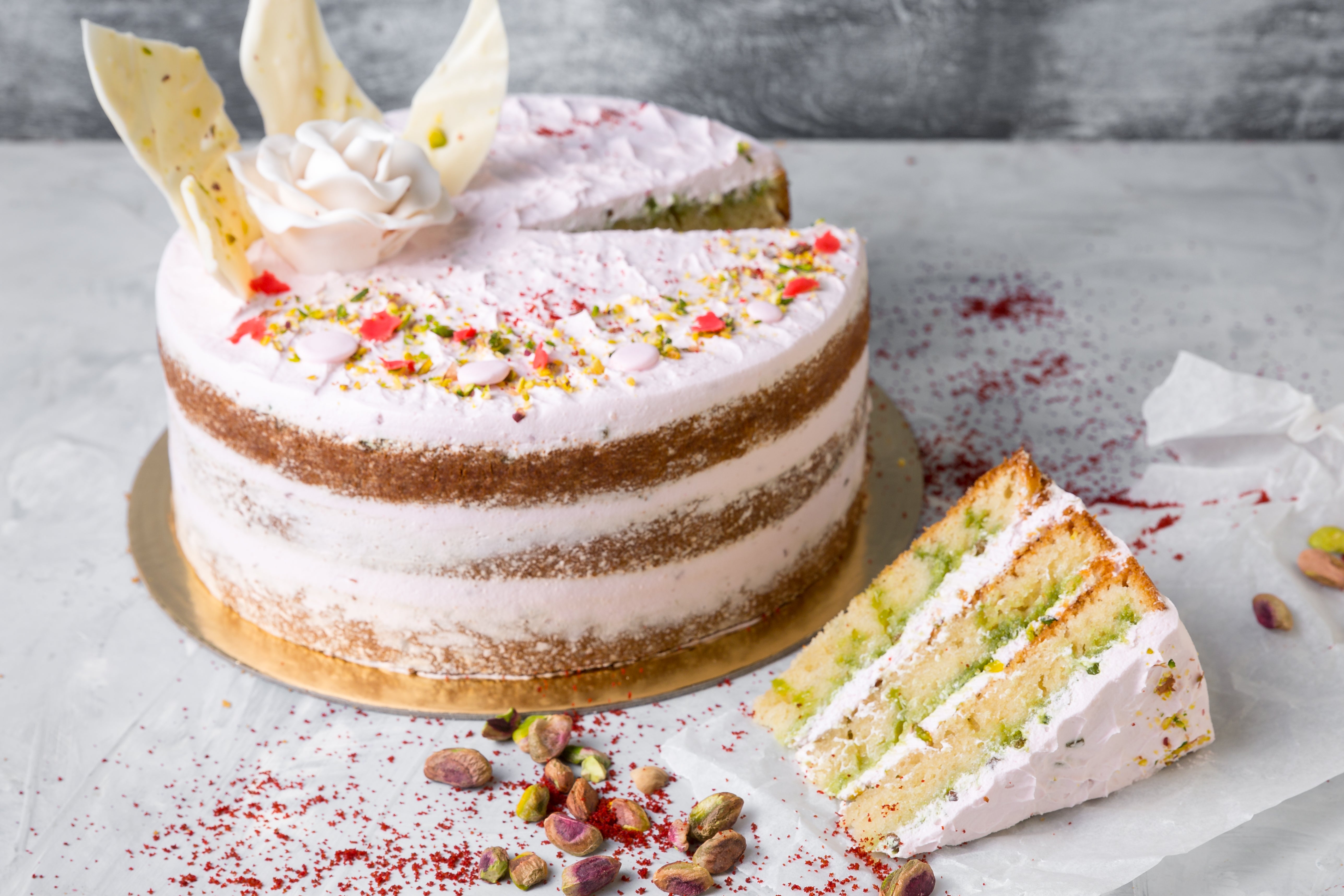 Rose Pistachio Cake