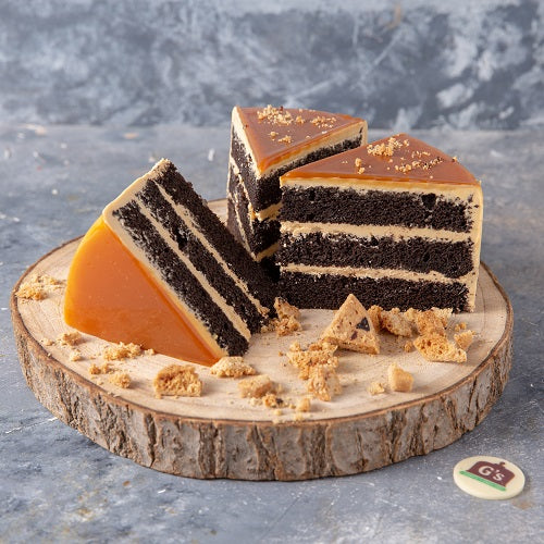 Salted Caramel Cake Slice