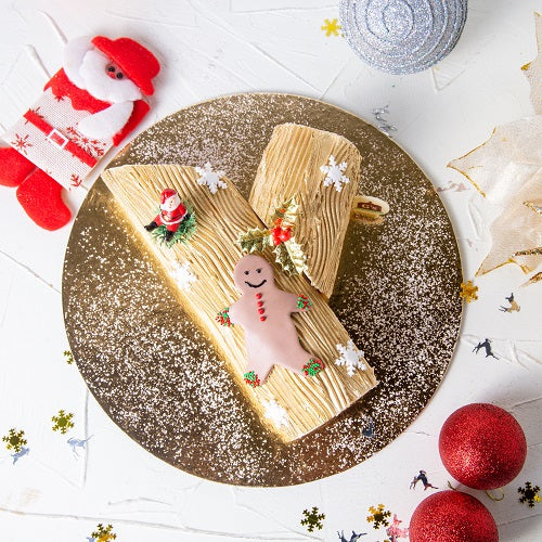 Red Velvet Yuletide Log Cake