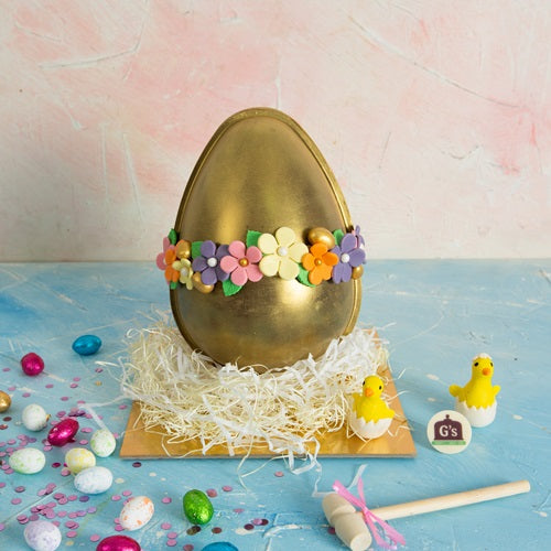 Easter spring XL Gold Easter Egg