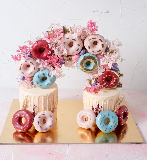 Floral Doughnut Twin Cake