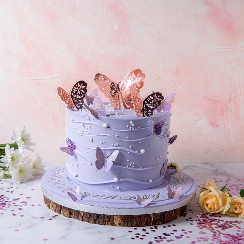 Lilac Butterfly Cake