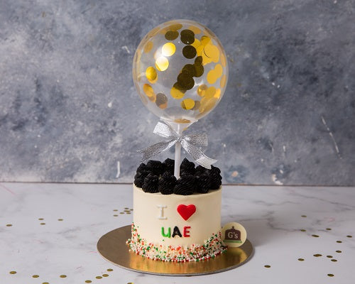 I Love UAE Mini Balloon Cake
