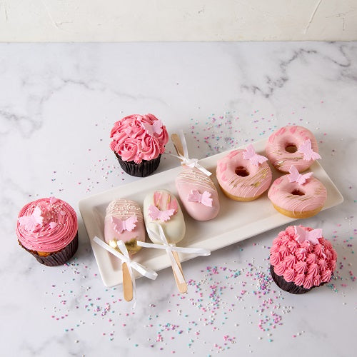 Butterfly Pink Desserts [box of 9]