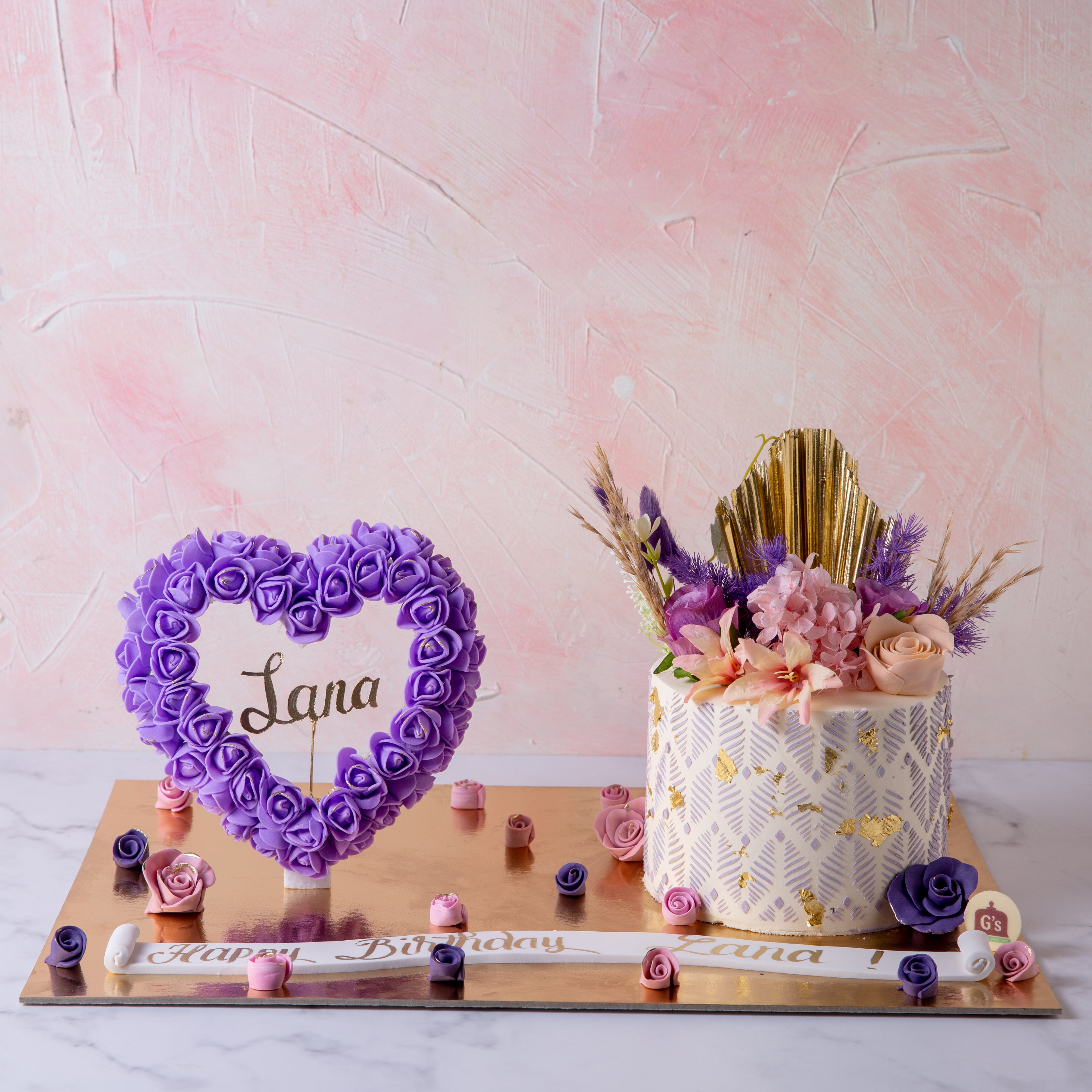 Lavender Birthday Girl Cake Board