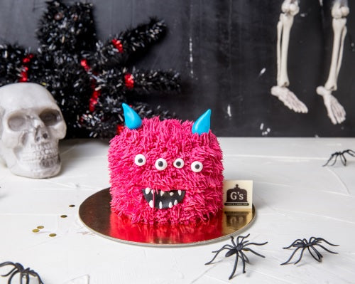 Mini Cake Hairy Monster Hot Pink