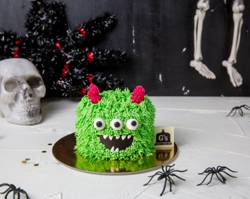 Mini Cake Hairy Monster Slime Green